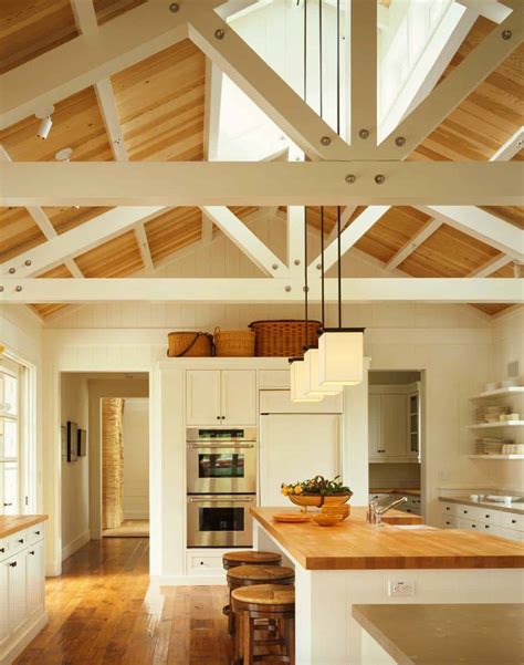 A vaulted ceiling angles up from the top plates of the wall sections. 30 Stunning interior living spaces with exposed ceiling ...