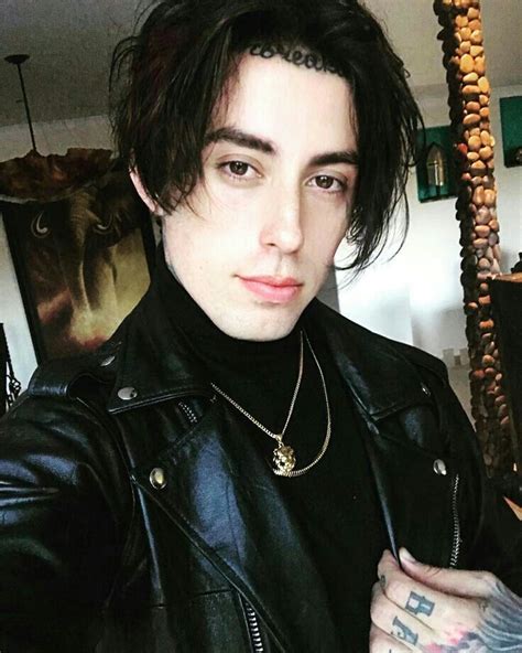 A Man In A Black Leather Jacket Is Taking A Selfie