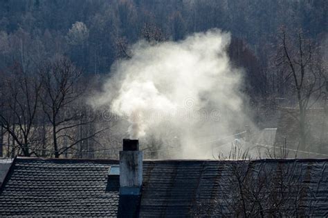 Smoke Rising From A Chimney Stock Photo Image Of Dioxide