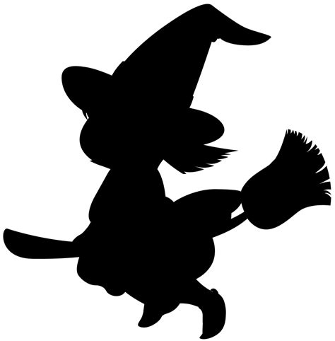 Onlinelabels Clip Art Cartoon Witch Silhouette