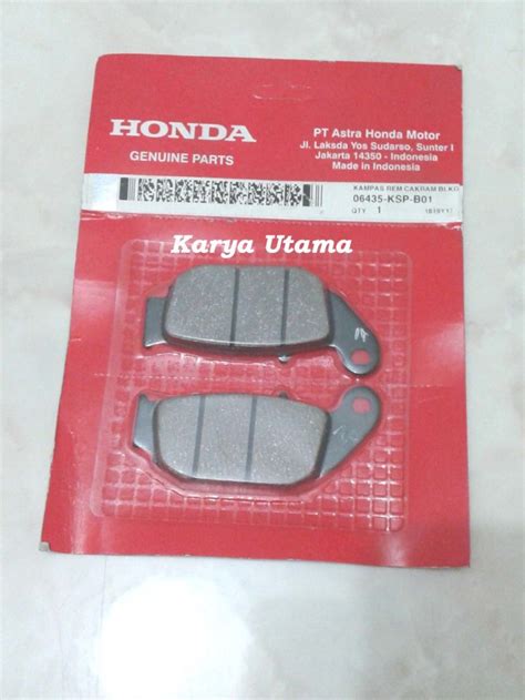 Jual Kampas Rem Cakram Belakang Cb150 Disc Pad Ksp Ahm Honda Mega Pro