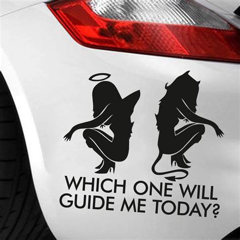 Sexy Angel Or Devil Girl Silhouette Car Styling Vinyl Decal Sticker