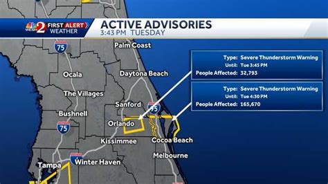 North central miami county & se johnson county are now in a tornado warning until 4:30 p.m. Strong, possibly severe storms expected Tuesday in Central Florida