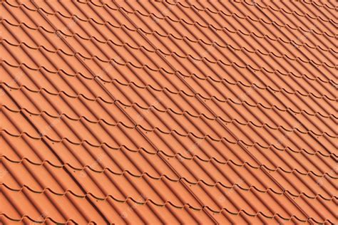Premium Photo Red Tiles Roof Red Corrugated Tile Element Of Roof The