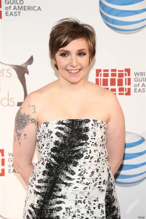lena dunham s writers guild awards dress looks pretty great on her photos huffpost life