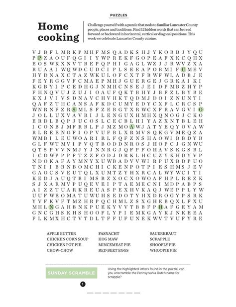 Word Search Home Cooking Home Cooking Hidden Words Cooking