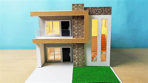 Diy Simple Miniature House Modern House Design 11 Youtube