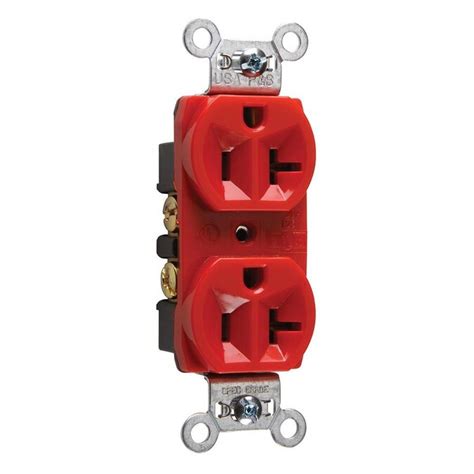 Legrand Red 20 Amp Duplex Outlet Commercial Outlet In The Electrical