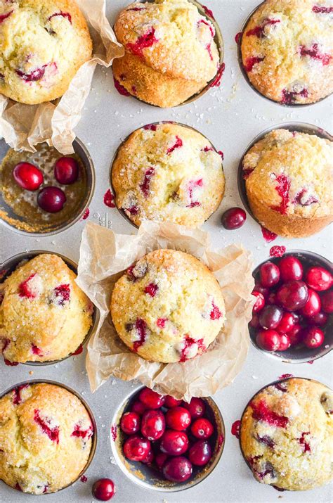 Fluffy, tart fresh cranberry muffins start the day off right! Fresh Cranberry Muffins | The View from Great Island