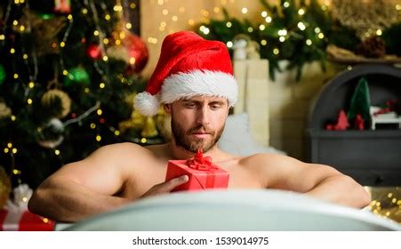 Naked Body Best Xmas Present Christmas Stock Photo