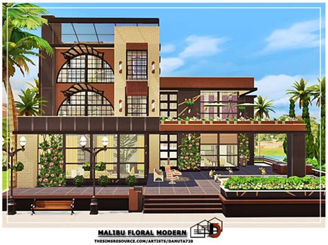 Malibu Floral Modern Home By Danuta720 At Tsr Sims 4 Updates