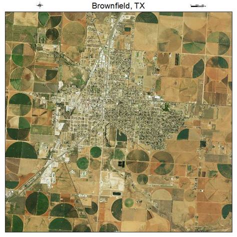 Aerial Photography Map Of Brownfield Tx Texas