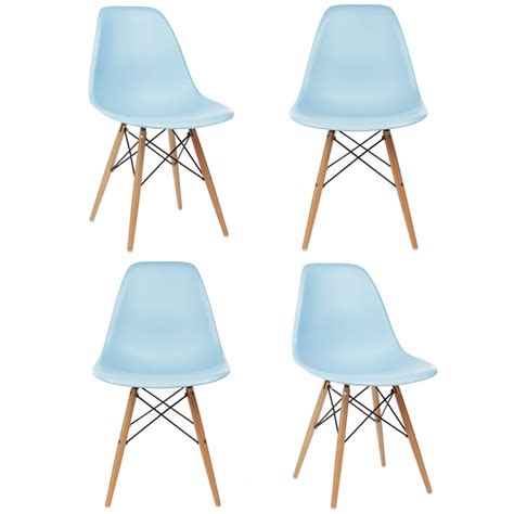 Enjoy free shipping on most stuff, even big stuff. Set of 4 Eames Style DSW Molded Light Blue Plastic Dining ...
