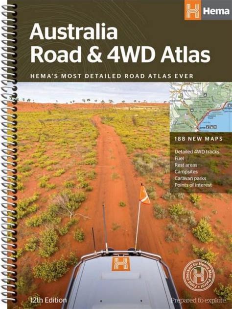 Hema Australia Road And 4wd Atlas Edition 12 Spiral Bound B4 Size