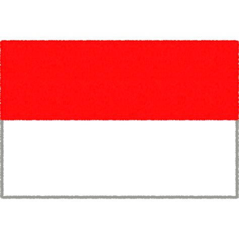 インドネシアの国旗イラストフリー素材 無料フリーイラスト素材集【frame Illust】