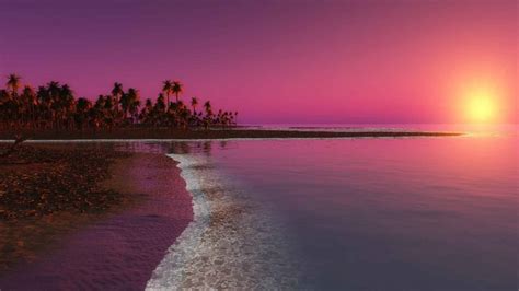 Download Romantic Purple And Pink Sunrise Nature Wallpaper