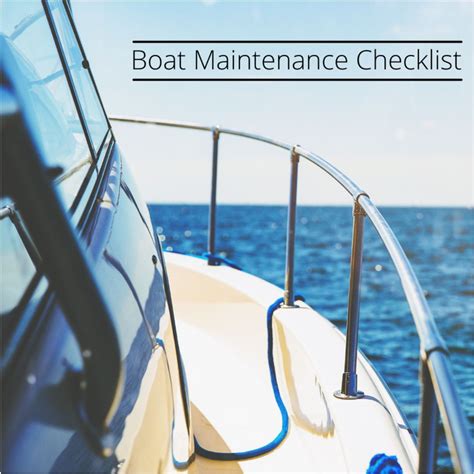 Boat Maintenance Checklist Downloadable Pdf Van Isle Marina