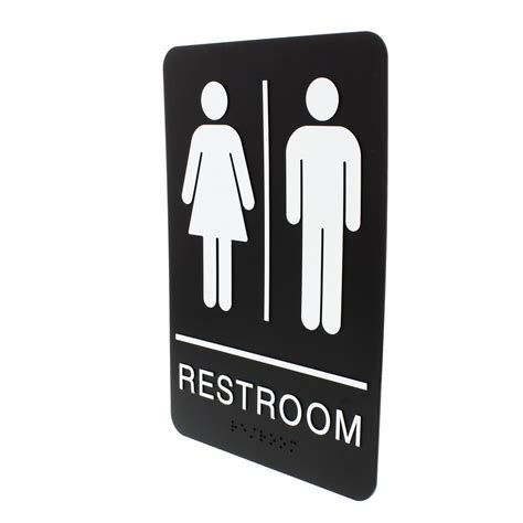 Unisex Restroom Signs Round Identity Group