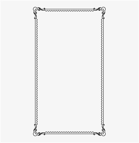 Simple Vintage Frame Png Svg Black And White Page Border In Word