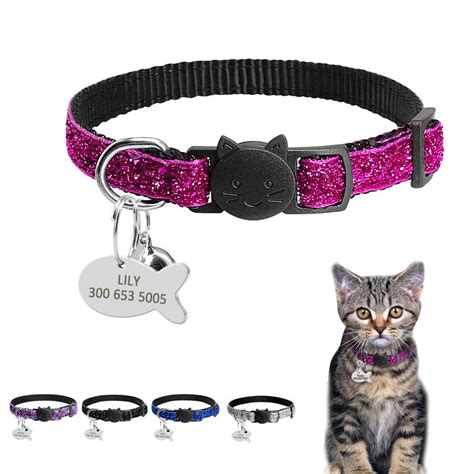 Shop our cat collars today! Personalized Sequins Break Away Cat Collars With Bell for ...