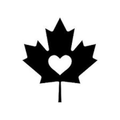 Canada Maple Leaf With Heart Canadian Love Decal Sticker For Etsy