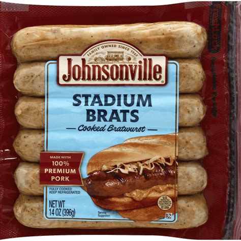 Johnsonville Stadium Brats Sausages Andys Iga Foodliner
