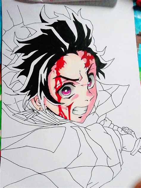 learn how to draw tanjiro kamado from demon slayer demon slayer step images
