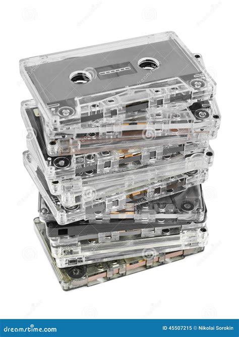 Stack Of Audio Cassettes Stock Image Image Of Equipment 45507215