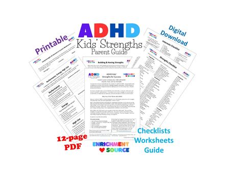 Adhd Child Strengths Checklists And Parent Guide Digital Download Pri