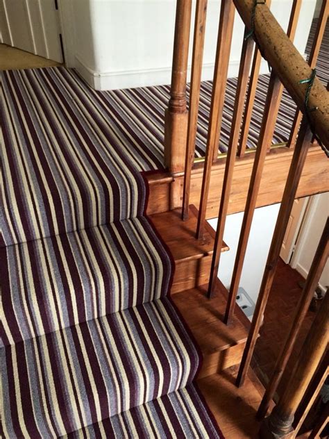 Stripy Carpets For Stairs And Landing Carpet Stairs Stair Runner