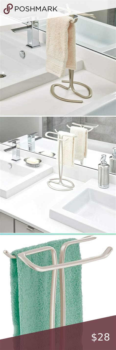 Interdesign Axis Free Standing Towel Rack For Bathroom Vanities