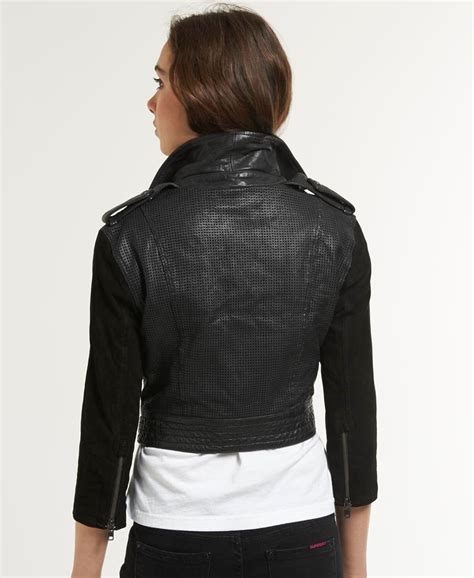 Womens Olivia Biker Jacket In Black Superdry