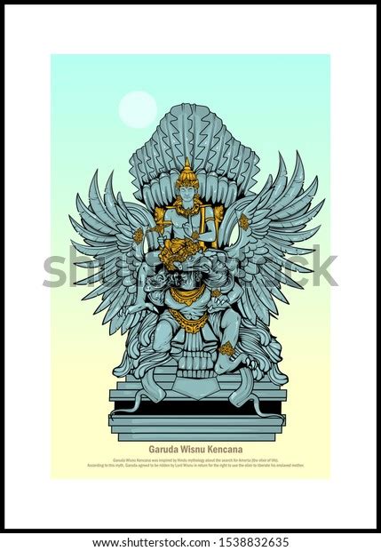 Gwk Balinese Statue Illustration Garuda Wisnu Stock Illustration 1538832635