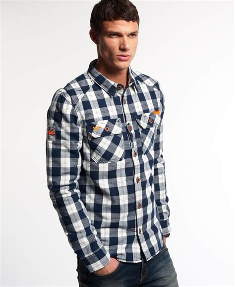 Superdry Rookie Flannel Quilted Shirt Mens Shirts