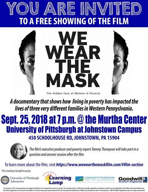 Documentary We Wear The Mask Community Foundation For The Alleghenies