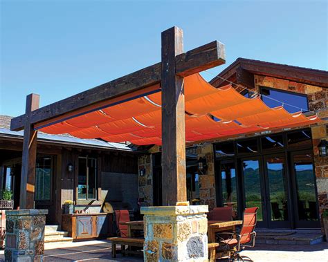 Retractable canopy awnings are designed for sun, uv, glare, heat protection and light wind and light rain. Slide Wire Cable Canopies - SugarHouse Awning