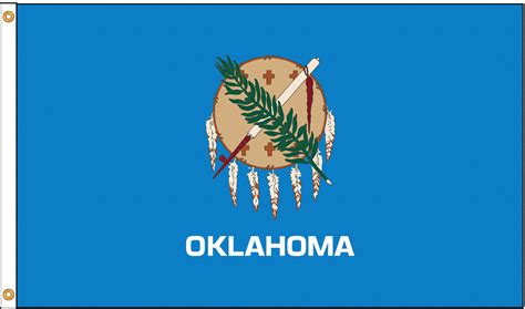 NYLGLO Oklahoma State Flag, 5 ftH x 8 ftW, Indoor, Outdoor - 5JFN8 ...