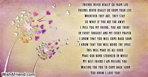 Missing You Poems For Friends