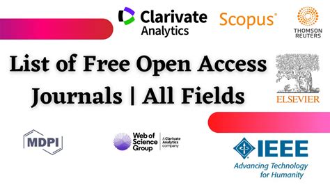List Of Free Open Access Journals All Fields Ilovephd