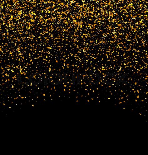 Golden Glitter Texture On Black Background Stock Vector Colourbox
