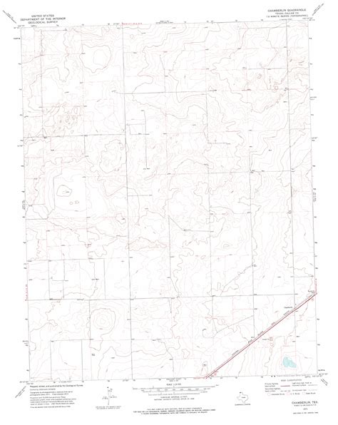 Chamberlin Tx Topographic Map Topoquest