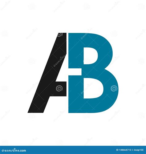 Ab Initials Geometric Letter Company Logo And Icon Stock Vector