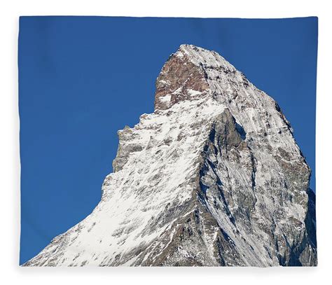 Peak Of Matterhorn Fleece Blanket By Mistikas