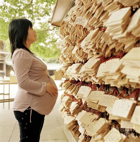 Pregnant Woman Praying Beside Ema Photograph By Cecilia Magill Science