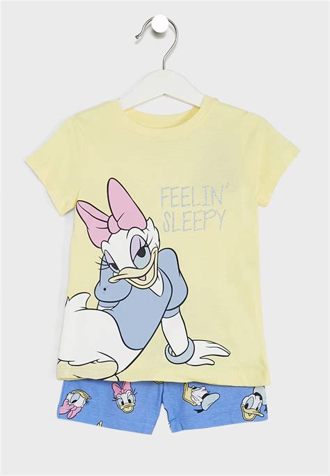 Buy Disney Multicolor Kids Daisy Duck T Shirt And Short Set For Kids In