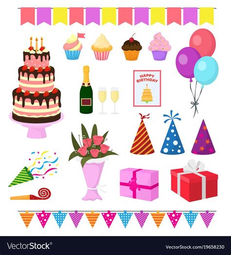 Birthday Party Anniversary Cartoon Kids Royalty Free Vector Birthday