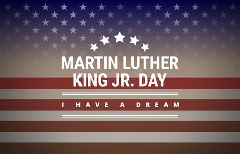 Martin Luther King Day Greeting Card Vector Editorial Stock Photo