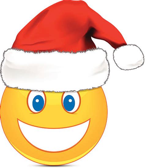 Best Clip Art Of Smiley Face Santa Hat Illustrations Royalty Free