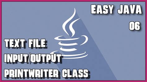 EASY JAVA Text File Input And Output YouTube