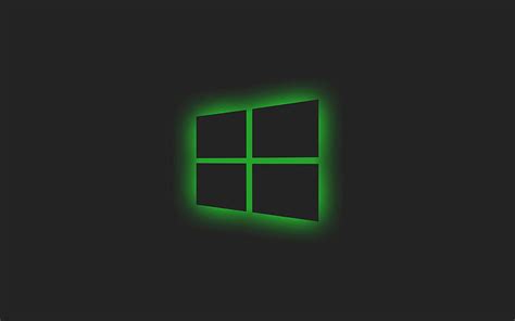 Green Windows Logo Gray Background Windows Green Light Logo Windows